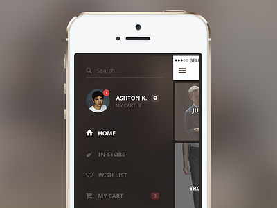 Topman Navigation Slider app colour design fashion flat harvey ios7 iphone lorimer topman