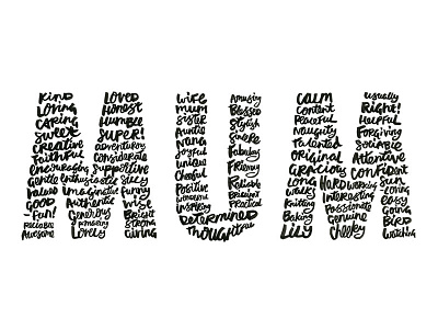 "MUM" Custom "YOU ARE" Brush Pen Letters brush pen calligraphy brushlettering brushpen
