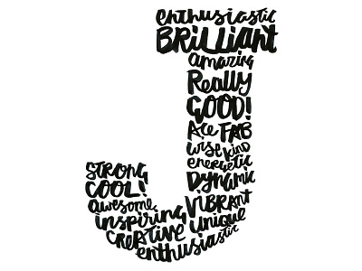 "J" Custom "YOU ARE" Brush Pen Initial brush pen calligraphy brushlettering brushpen