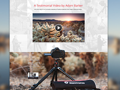 Befree Landing Page camera landing page photos tripod