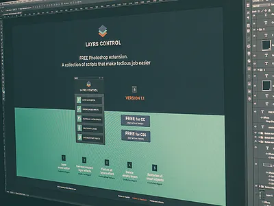 Layrs 1.1 PS extension (free) actions control extension free layers layrs page panel photoshop plugin scripts