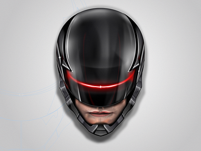 Robocop 2014 - No 3D used, all vectors favicon fireworks fireworks design freebie freebies icon design iconography skeumorphism no 3d only vectors robocop robot roboticon