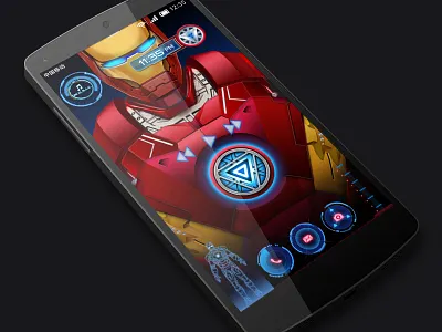 Super ironman lockscreen animation design ironman