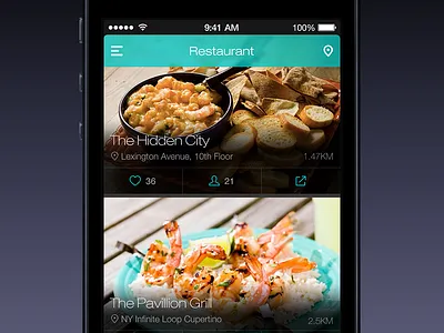 Restaurant food ios7
