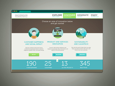 Ingeniu.me | Where changemakers find their match illustration landing page ux design web design