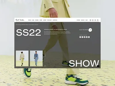 Paul Smith - Runway Editorial design e comerce editorial fashion interface product design runway show ui uiux ux web webdesign website
