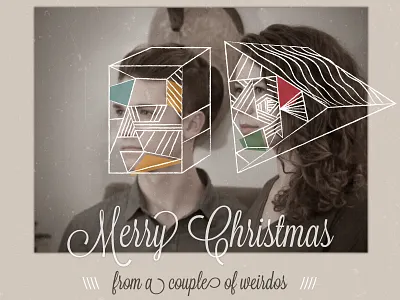 Christmas Card christmas card geometric vintage