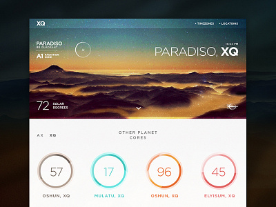 A Distant Planets Weather UI clean design dribble header minimal online web website