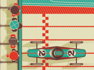 Slot Car Soap Box illustration race track slot car timothy brennan vector illustration