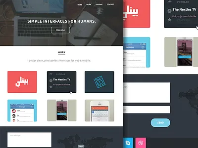 Portfolio redesign case studies dribbble flat icons portfolio redesign ui ux webdesign work
