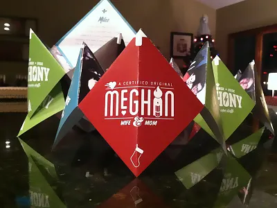 Cootie Catcher Christmas Card christmas christmas card origami print