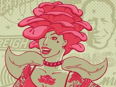 2013 Rosey Poster illustration lifesize paf pdx portland poster rose rosey rosey awards vector