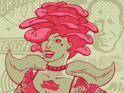 2013 Rosey Poster illustration lifesize paf pdx portland poster rose rosey rosey awards vector