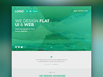 Mulatu : Free [PSD] clean design dribble header minimal online web web design website