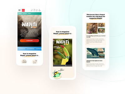 Kids' book publisher mobile website animal application art direction book branding comics design education family figma interface magazine mobile mobile first player story ui wild wildlife