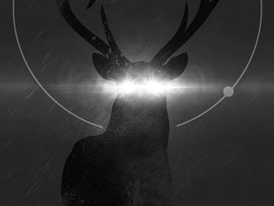 Dark Deer animal animals dark deer greyscale wildlife