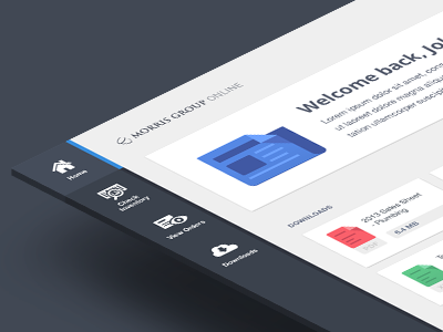 Dashboard Screen app application flat home icons left rail side nav ui web app