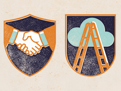 Icon Thingys day job distress icons illustration retro vector