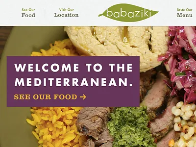 Navigation banner food menu navigation restaurant