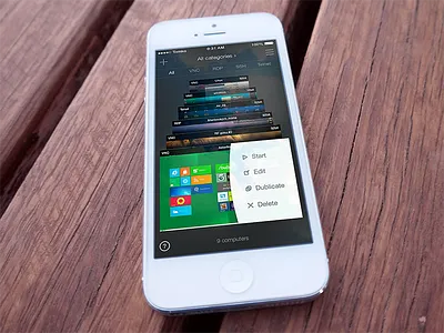 iOS: Remoter VNC app concept control gallery ios ios 7 iphone remote remoter vnc