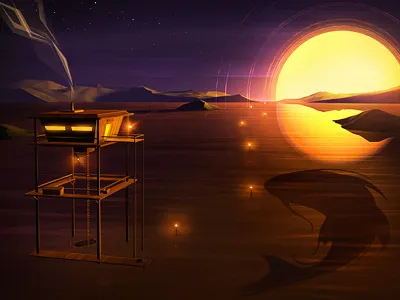 A Visitor... boat cabin hideout sky water