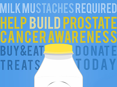 Movember Bake Sale Emailer cow design flat flyer milk moustache movember mustache prostate