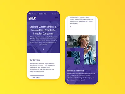 MMGC Mobile Website Design branding consulting financial mobile ui ux website