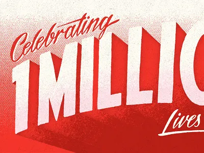 1 Million Lives lettering sevenly typography