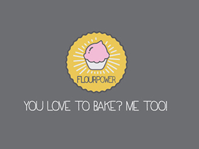Baking Club - FlourPower baking cupcake design flat pink type