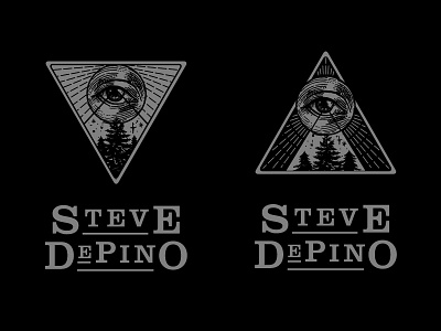 Steve Depino Logo B classic eye hand drawn logo mark masculine patch pine tree vintage