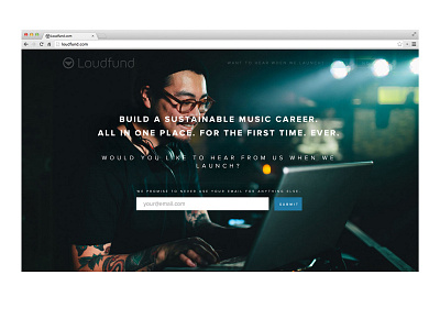 Loudfund Home Page bootstrap landing page parallax web design