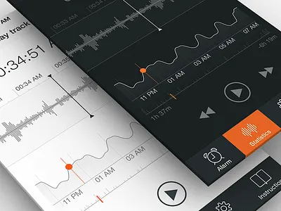 Sleep Tracker | Part 2 android dashboard flat user interface health productivity application healthcare analytics iphone 6 material design user experience ux ui design