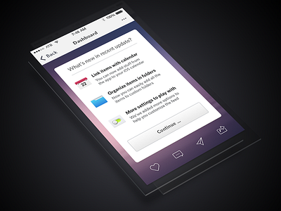 iOS App Update Screen app application icons interface ios iphone mobile mockup perspective retina ui