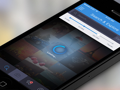 Loading... app application clean ios ios7 iphone loader loading mobile slider ui user interface