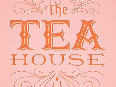The Tea House Logo lettering logo typography