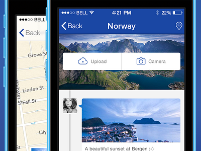 Photo Sharing App Template app ios 7 photo sharing screen template time line