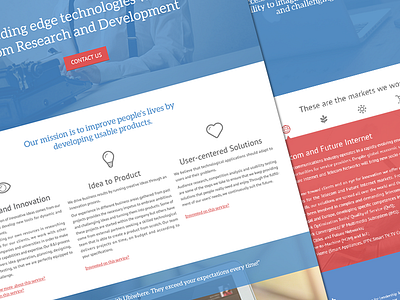 Ubiwhere website blue design flat homepage landing page ubiwhere ui ui design web website