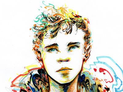 Jon Hodge copic drawing graphite marker pen pencil portrait
