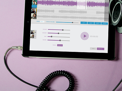 attune: bringing musicians together animation app bands collaboration interface ipad music musicians record ui ux