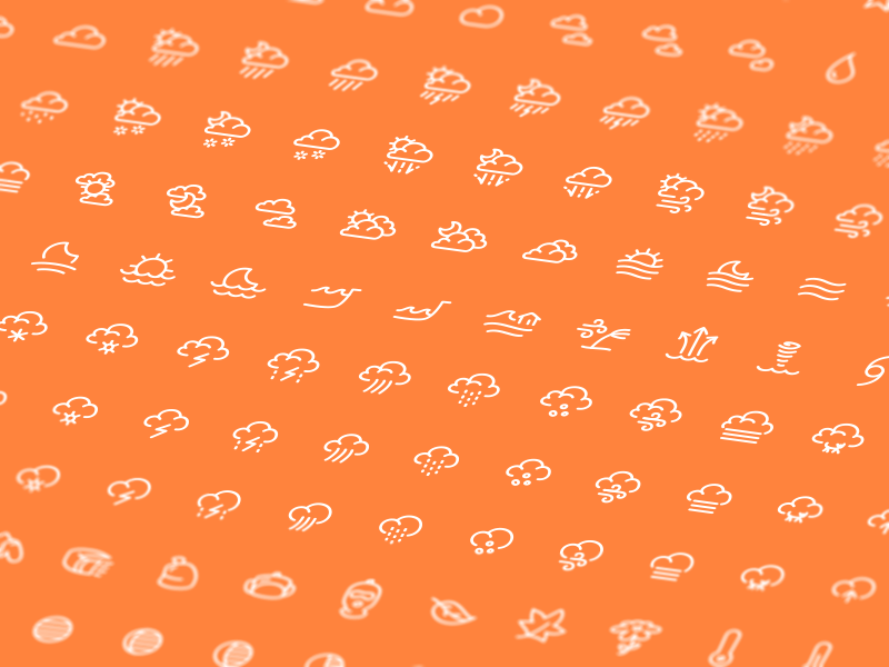 Tempus, 180 Free Weather Icons free icon illustration illustrator line art outline vector weather