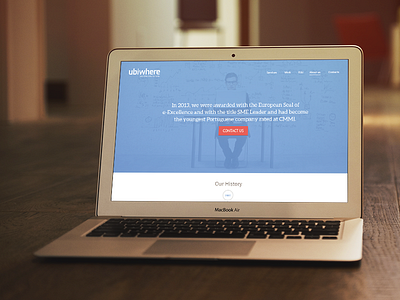Ubiwhere - About Us about us blue design flat landing page site ubiwhere ui web website