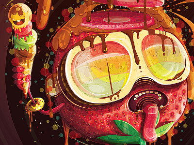 Dripplelicious boris hasabike candy character character design illustration sweet vector