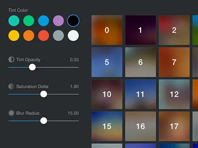 ColorTweak blur color ios7 ipad prototype slider tweak