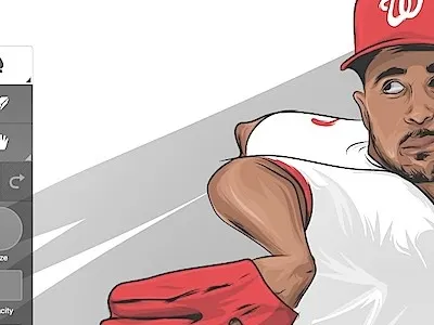 Gio Gonzalez Illustration adobeideas basetball gio illustration intuoscreativestylus mlb vector wacom