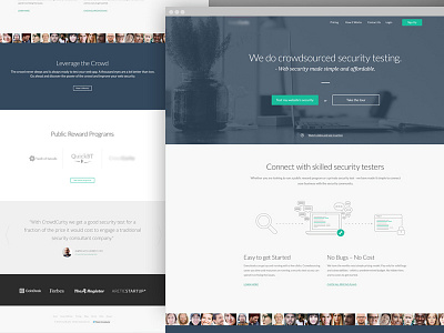 Landing Page flat landing page one page simple single page clean testimonials typography ui webdesign webpage