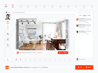 Facebook Redesign Exercise clean dark dashboard download flat ios7 layout light marketing masthead mobile modern