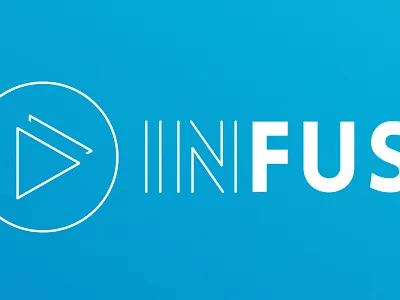 Infused Logo Mock 1 bold flat logo media minimalist play player stroke