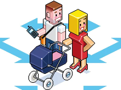 Social Networking For Urban Communities building character people pixel pixelart smartcity