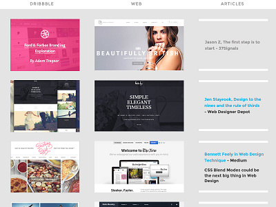Inspirations Site inspiration