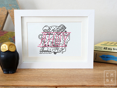 Ahoy art buy me framed icons pirate print type typography